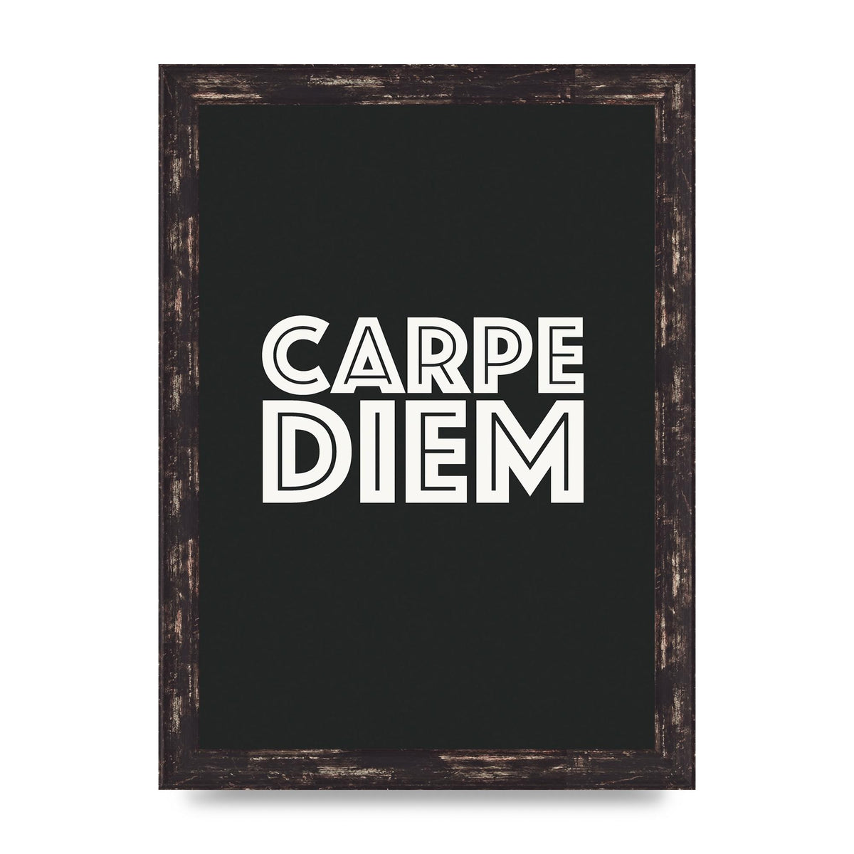 Carpe Diem Dark Grey" Art For The Home - A4 framed
