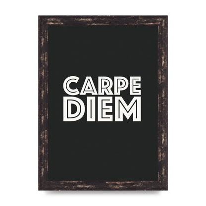 Carpe Diem Dark Grey" Art For The Home - A4 framed
