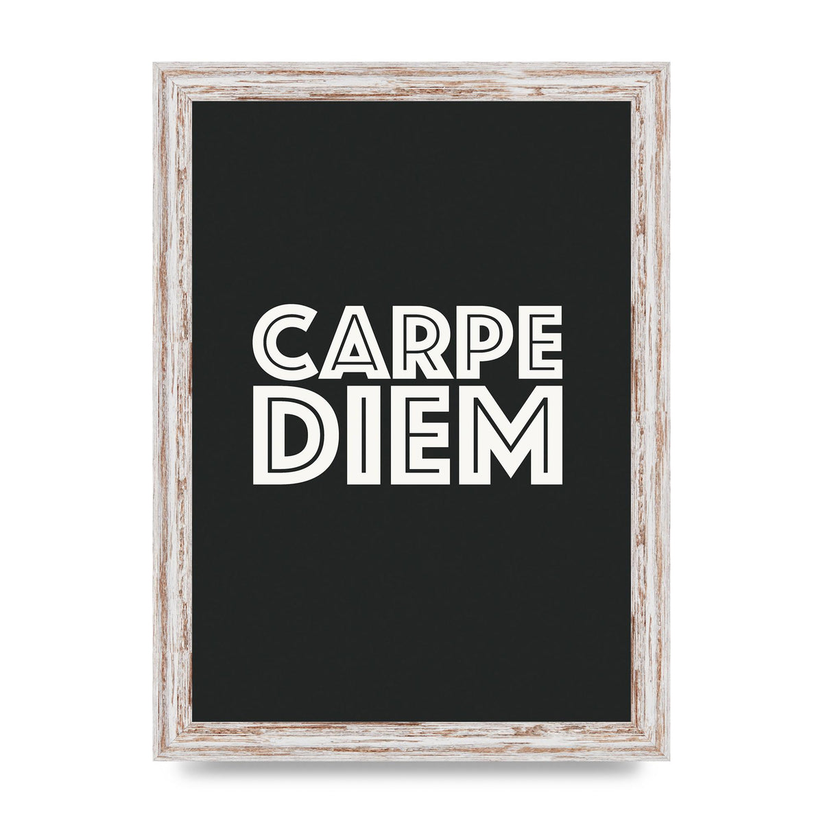 Carpe Diem Dark Grey" Art For The Home - A4 framed