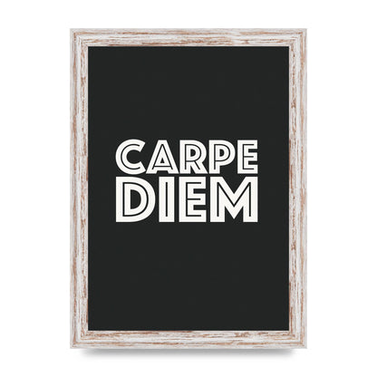 Carpe Diem Dark Grey" Art For The Home - A4 framed
