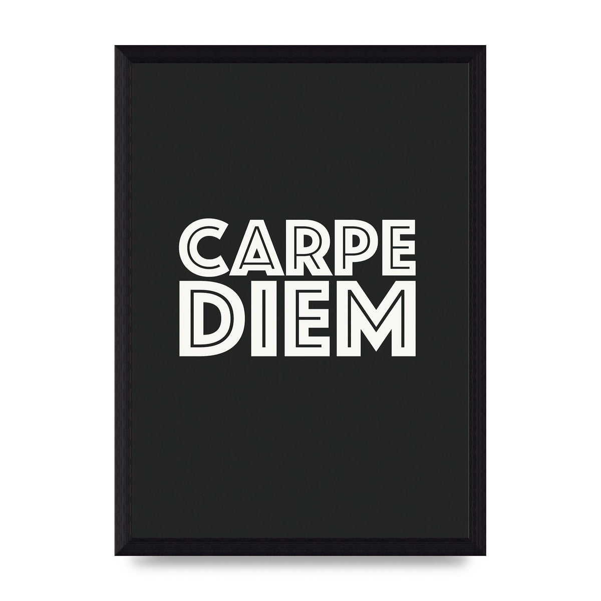 Carpe Diem Dark Grey" Art For The Home - A4 framed