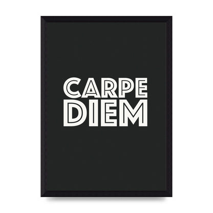 Carpe Diem Dark Grey" Art For The Home - A4 framed