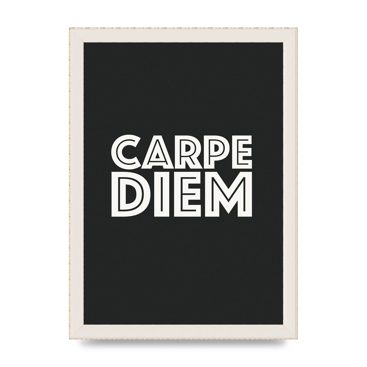 Carpe Diem Dark Grey" Art For The Home - A4 framed