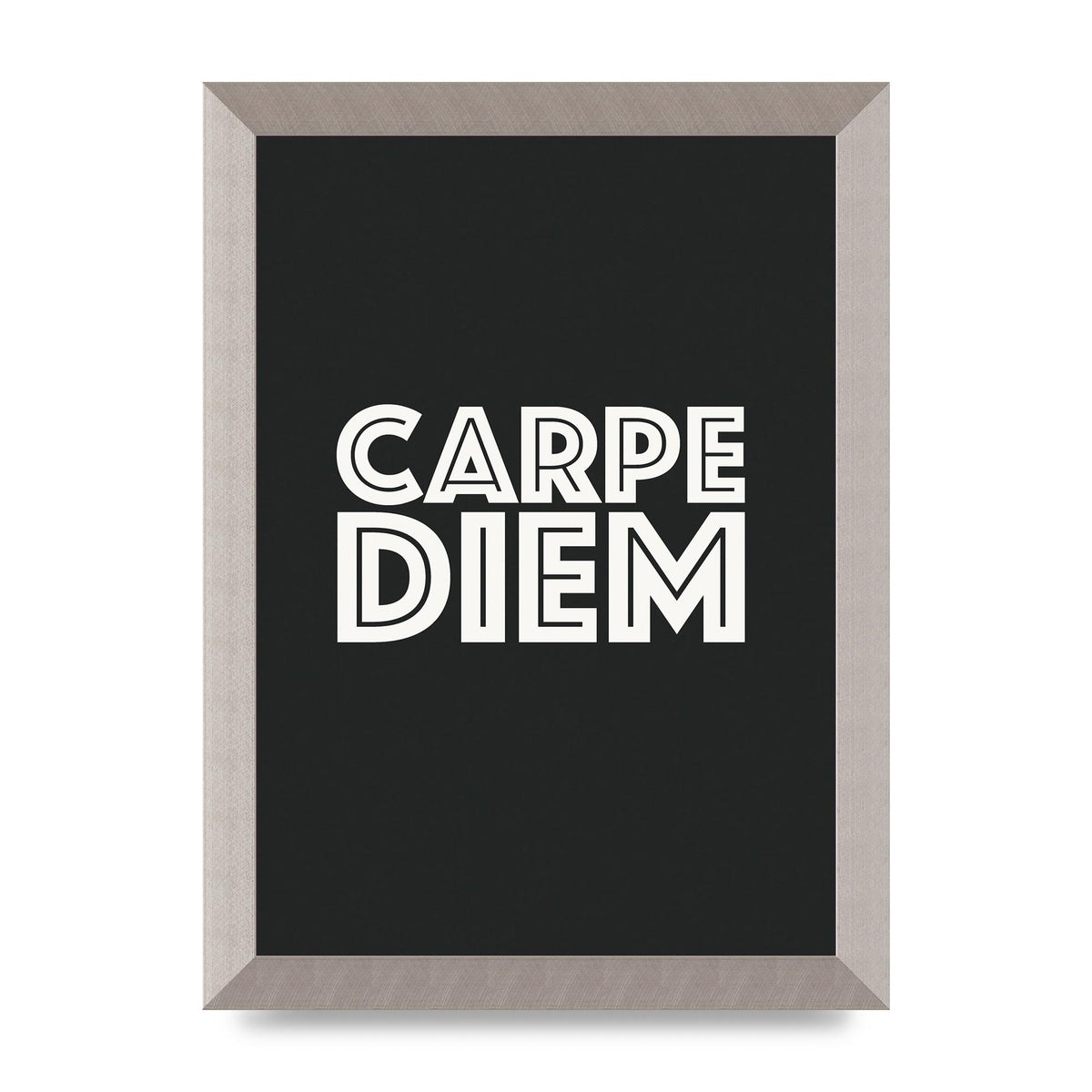 Carpe Diem Dark Grey" Art For The Home - A4 framed