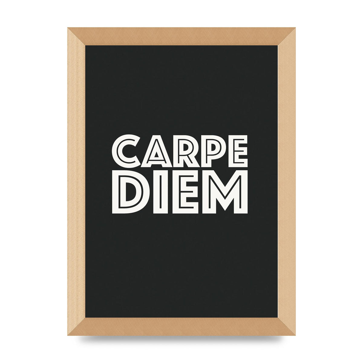 Carpe Diem Dark Grey" Art For The Home - A4 framed