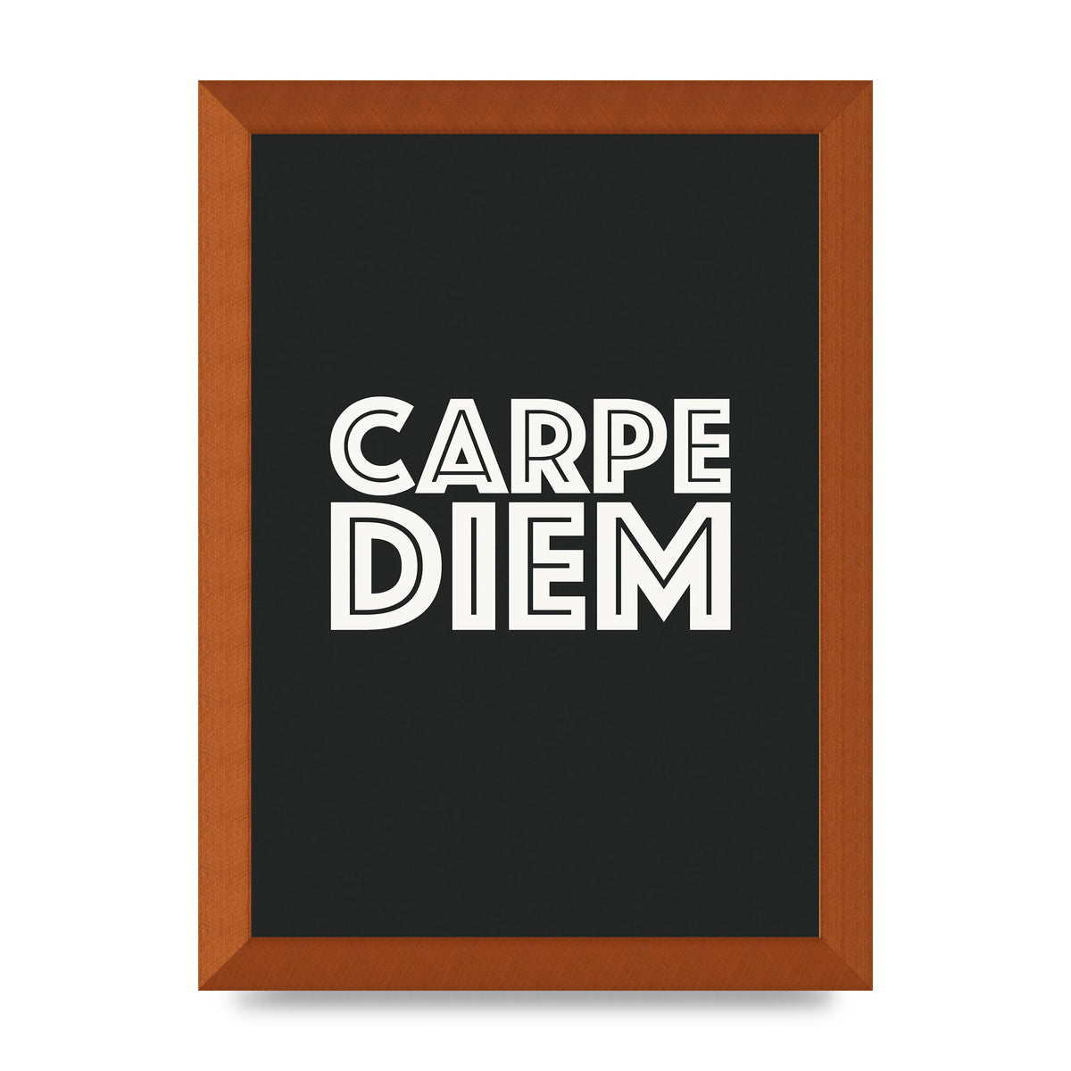 Carpe Diem Dark Grey" Art For The Home - A4 framed