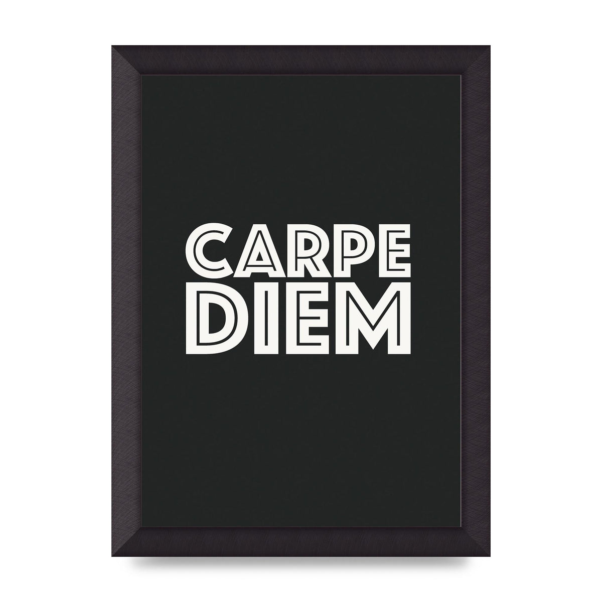 Carpe Diem Dark Grey" Art For The Home - A4 framed