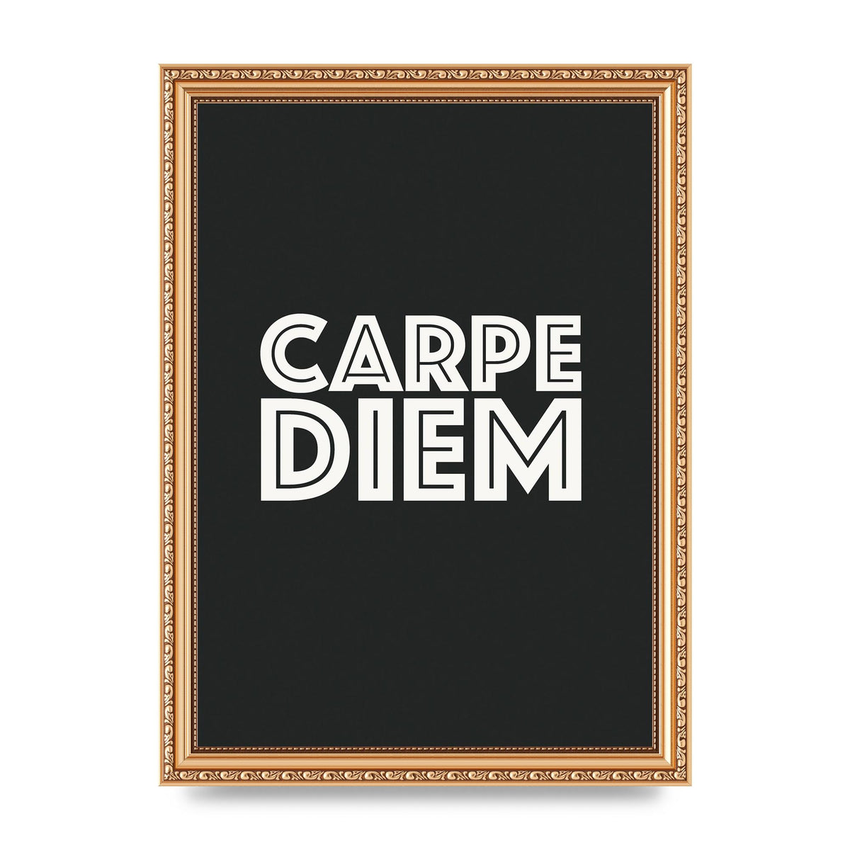 Carpe Diem Dark Grey" Art For The Home - A4 framed
