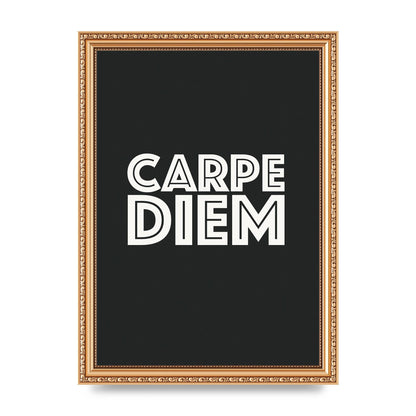 Carpe Diem Dark Grey" Art For The Home - A4 framed