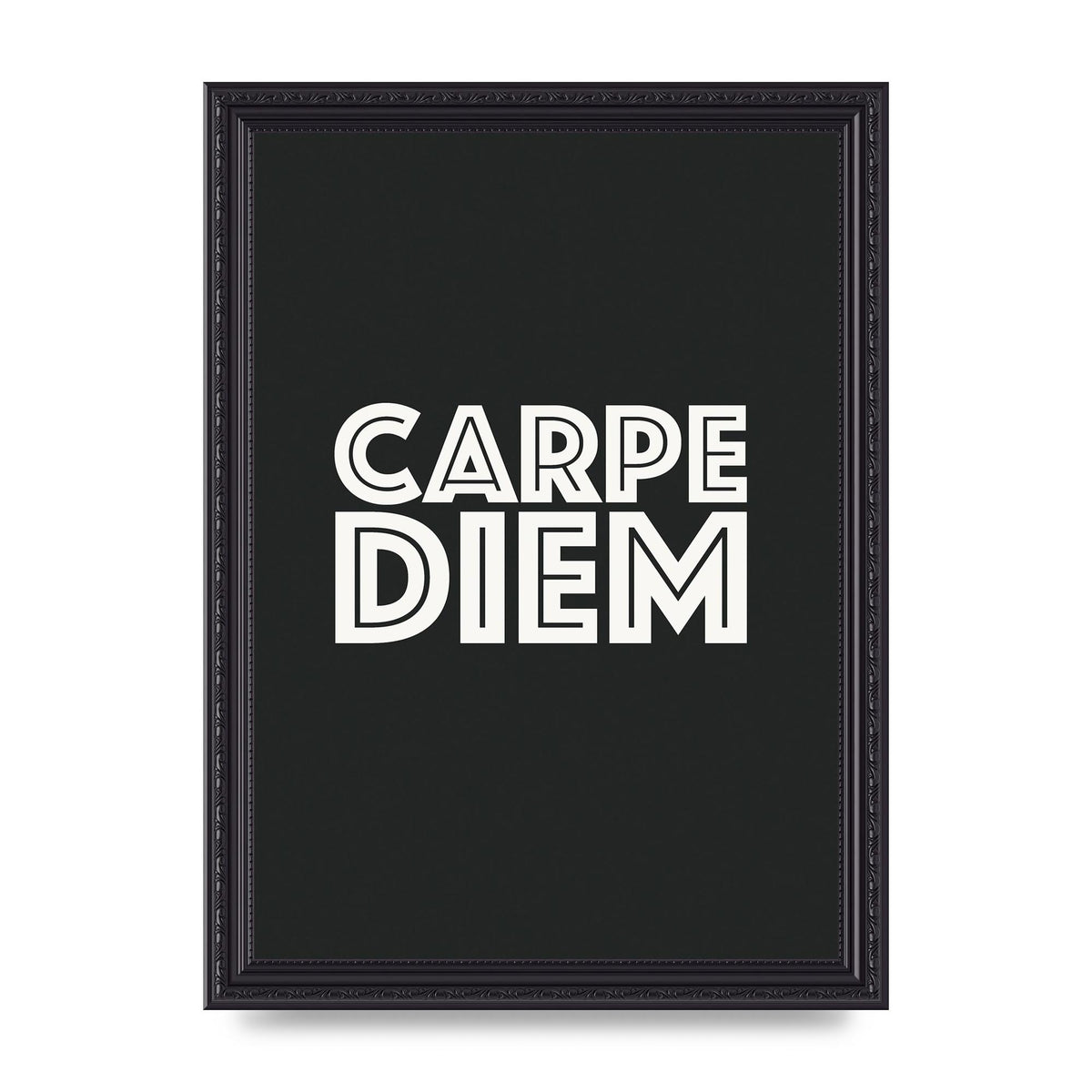 Carpe Diem Dark Grey" Art For The Home - A4 framed