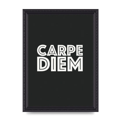 Carpe Diem Dark Grey" Art For The Home - A4 framed
