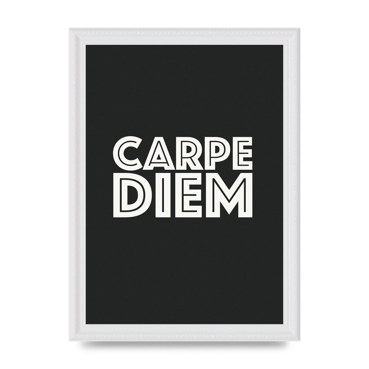 Carpe Diem Dark Grey" Art For The Home - A4 framed