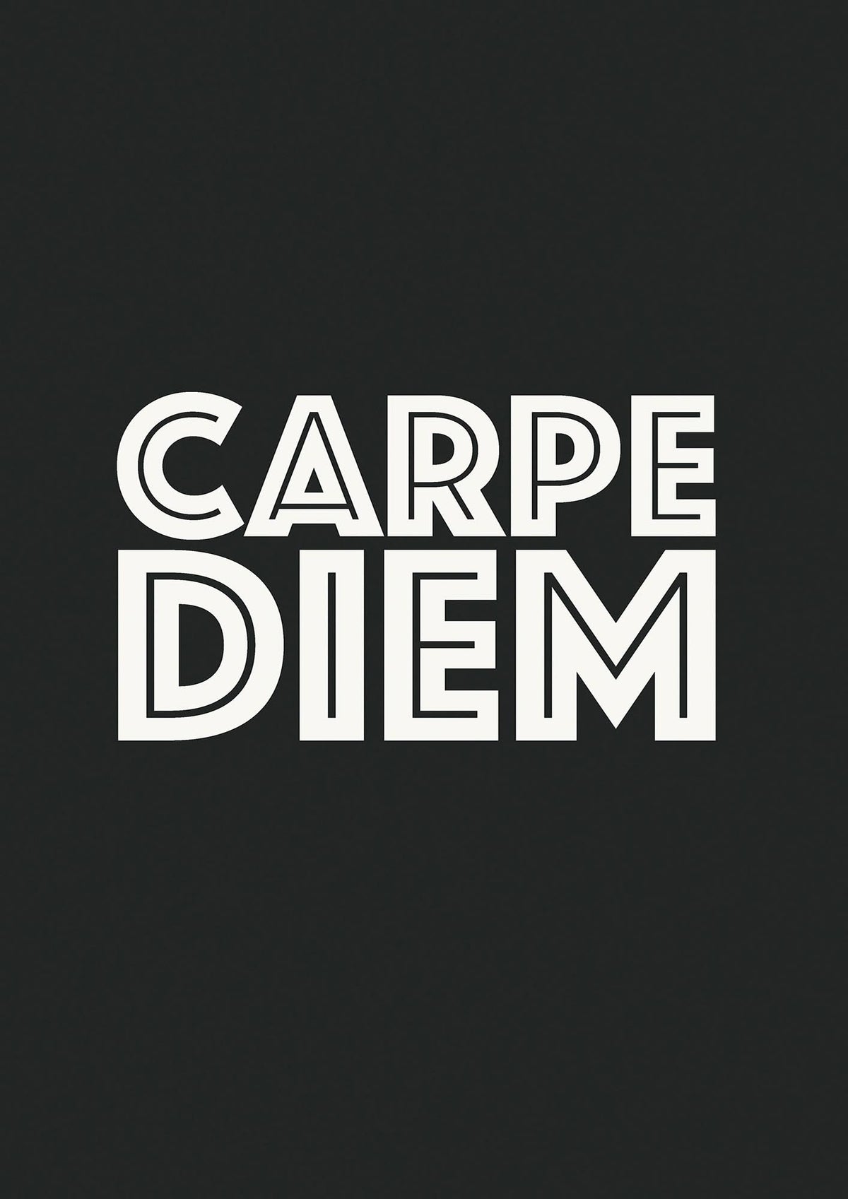 Carpe Diem Dark Grey" Art For The Home - detail