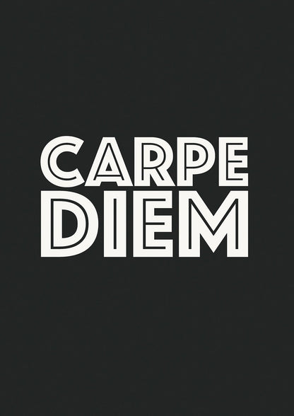 Carpe Diem Dark Grey" Art For The Home - detail