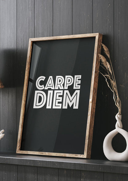 Carpe Diem Dark Grey" Art For The Home - living room 3