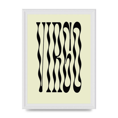 Star Sign Virgo Printed Poster - A4 framed