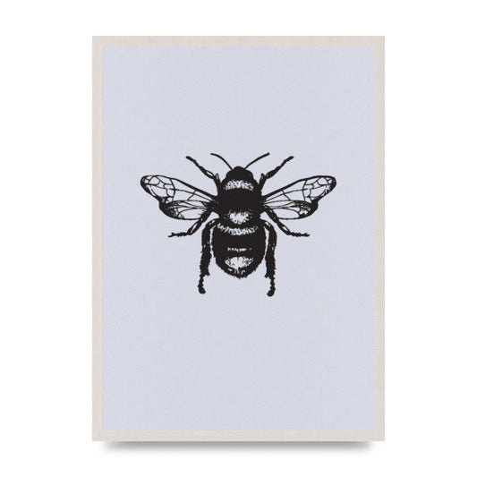 Bee Illustration Printed Poster - A2 framed