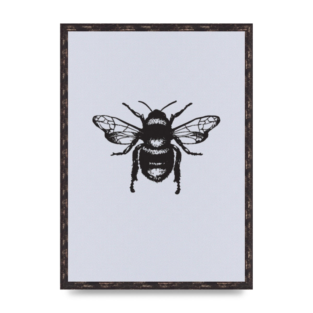 Bee Illustration Printed Poster - A2 framed