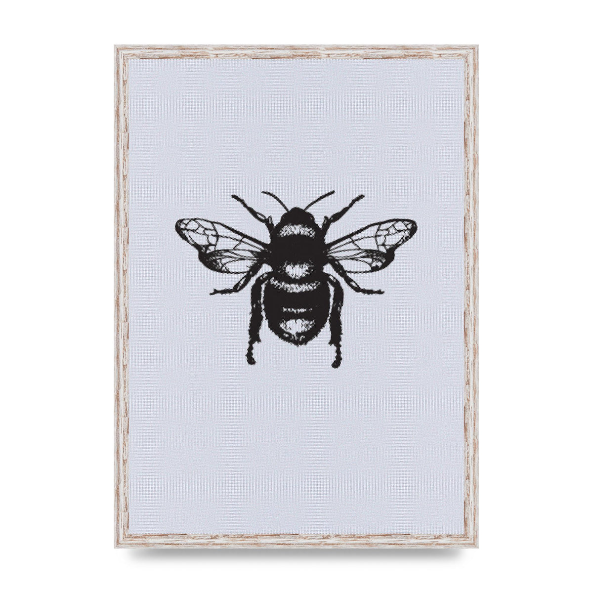 Bee Illustration Printed Poster - A2 framed