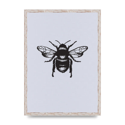 Bee Illustration Printed Poster - A2 framed