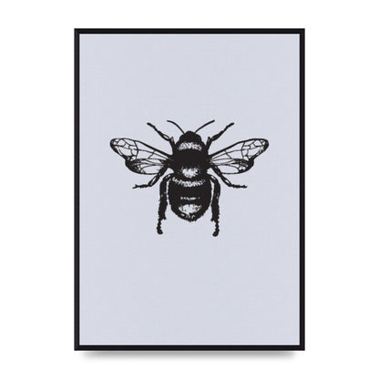 Bee Illustration Printed Poster - A2 framed