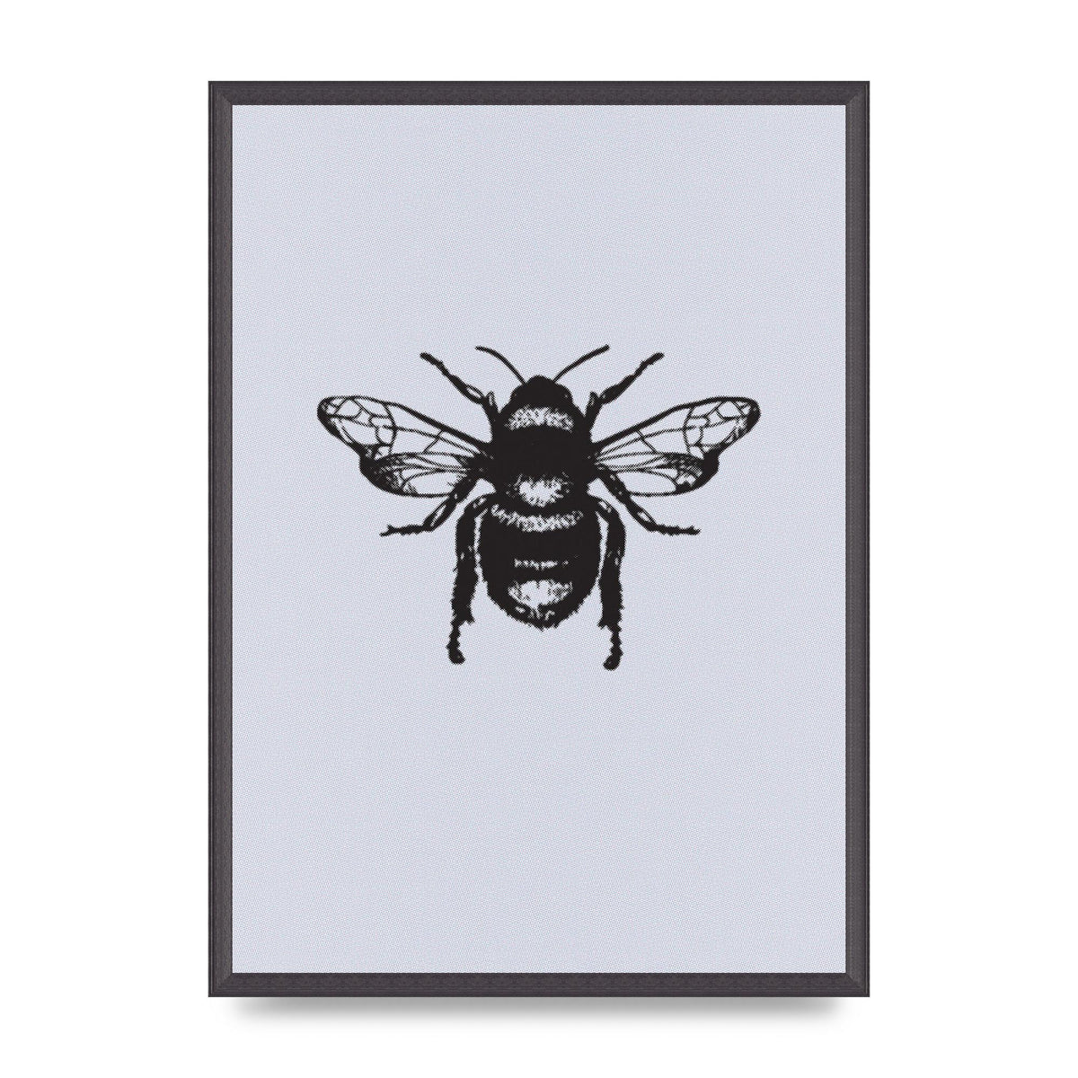 Bee Illustration Printed Poster - A2 framed