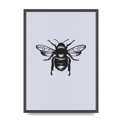 Bee Illustration Printed Poster - A2 framed