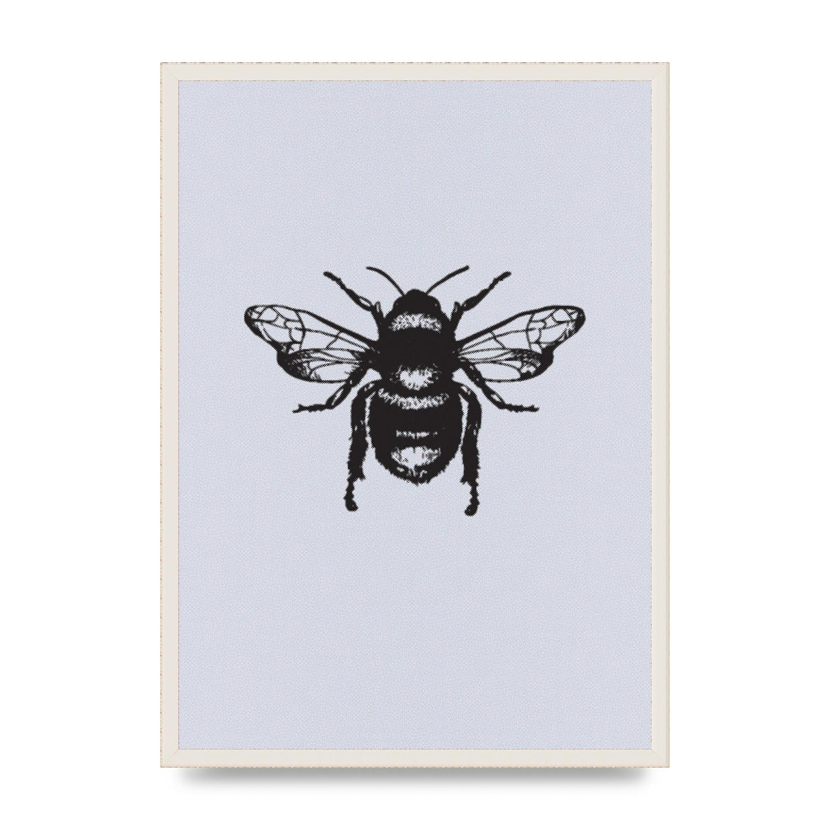 Bee Illustration Printed Poster - A2 framed
