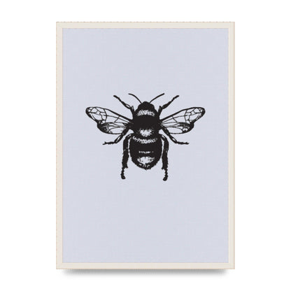 Bee Illustration Printed Poster - A2 framed