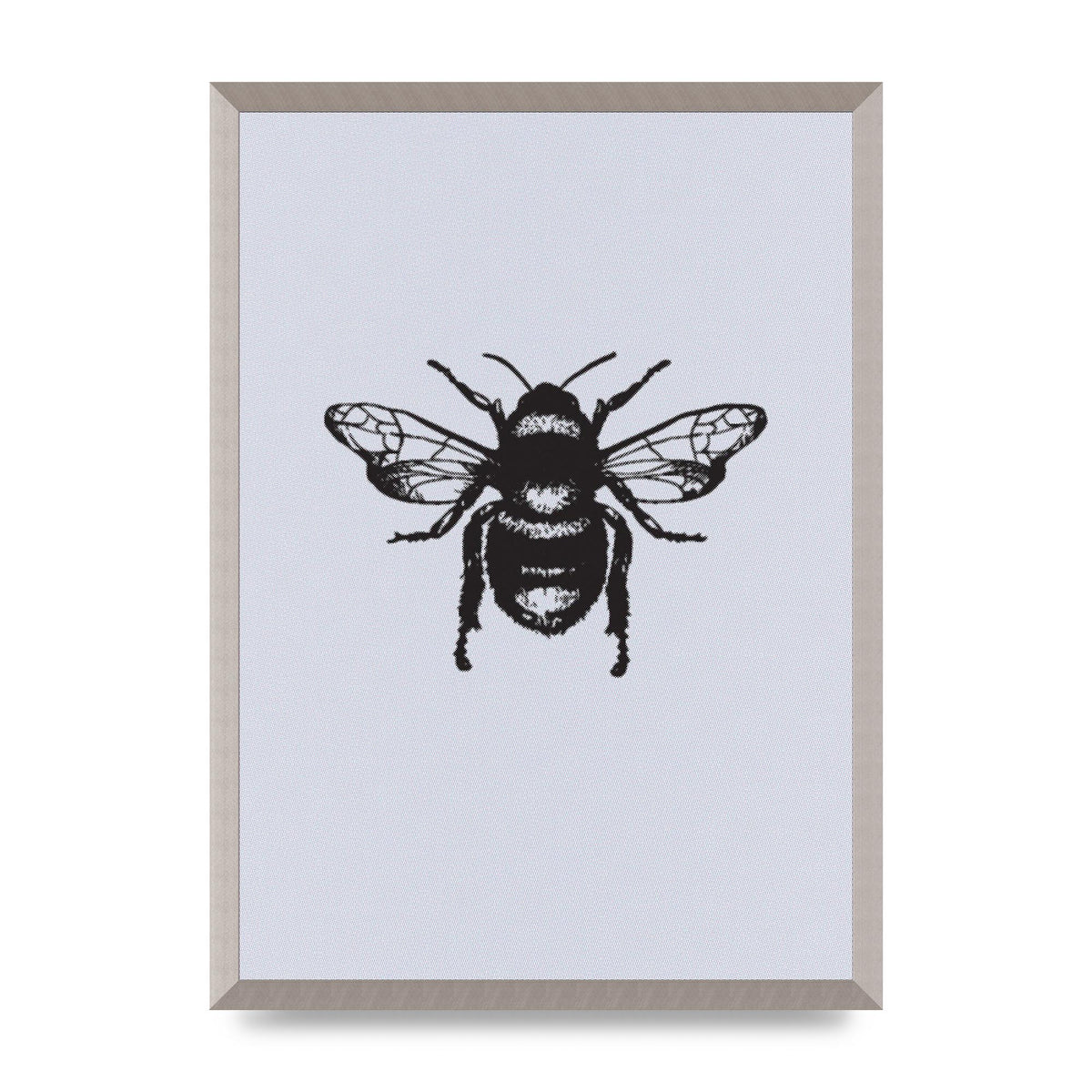 Bee Illustration Printed Poster - A2 framed