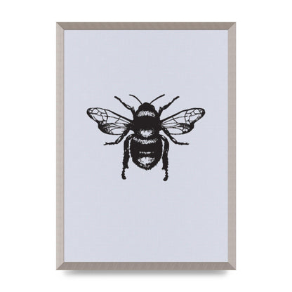 Bee Illustration Printed Poster - A2 framed