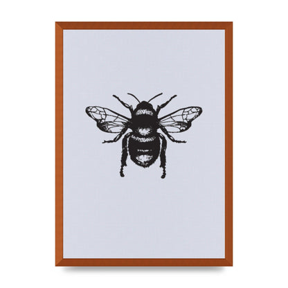 Bee Illustration Printed Poster - A2 framed
