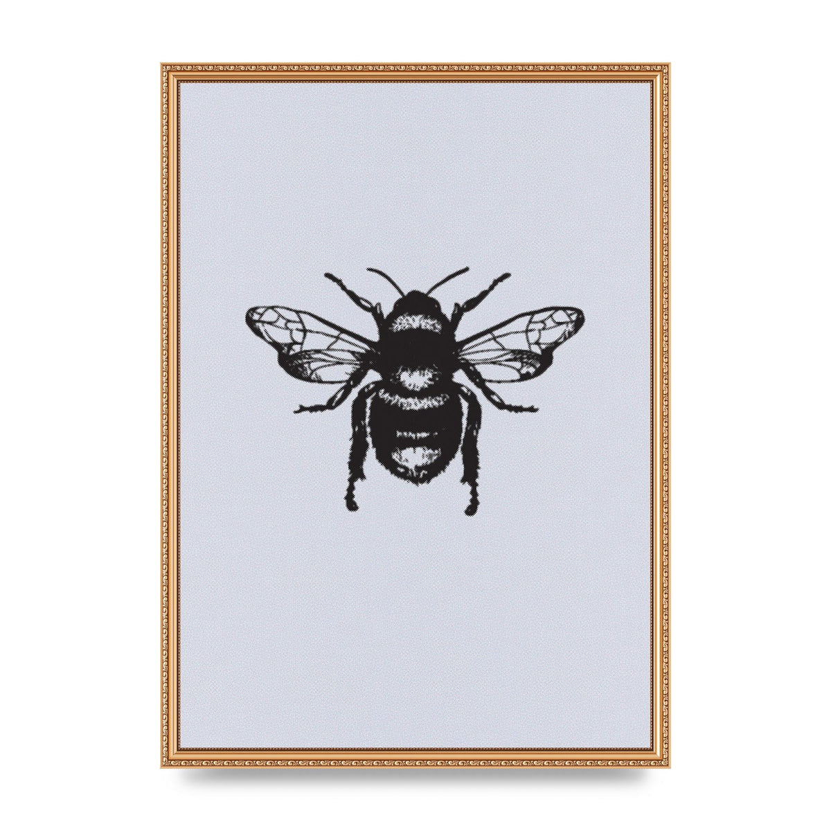 Bee Illustration Printed Poster - A2 framed