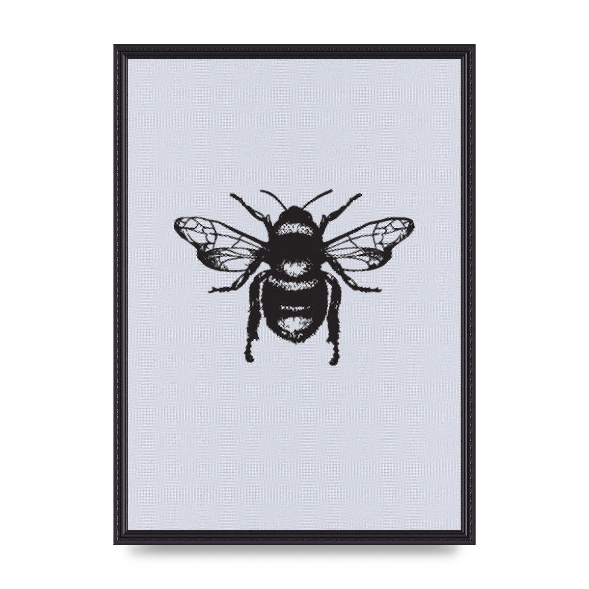 Bee Illustration Printed Poster - A2 framed