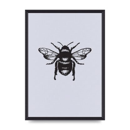Bee Illustration Printed Poster - A2 framed