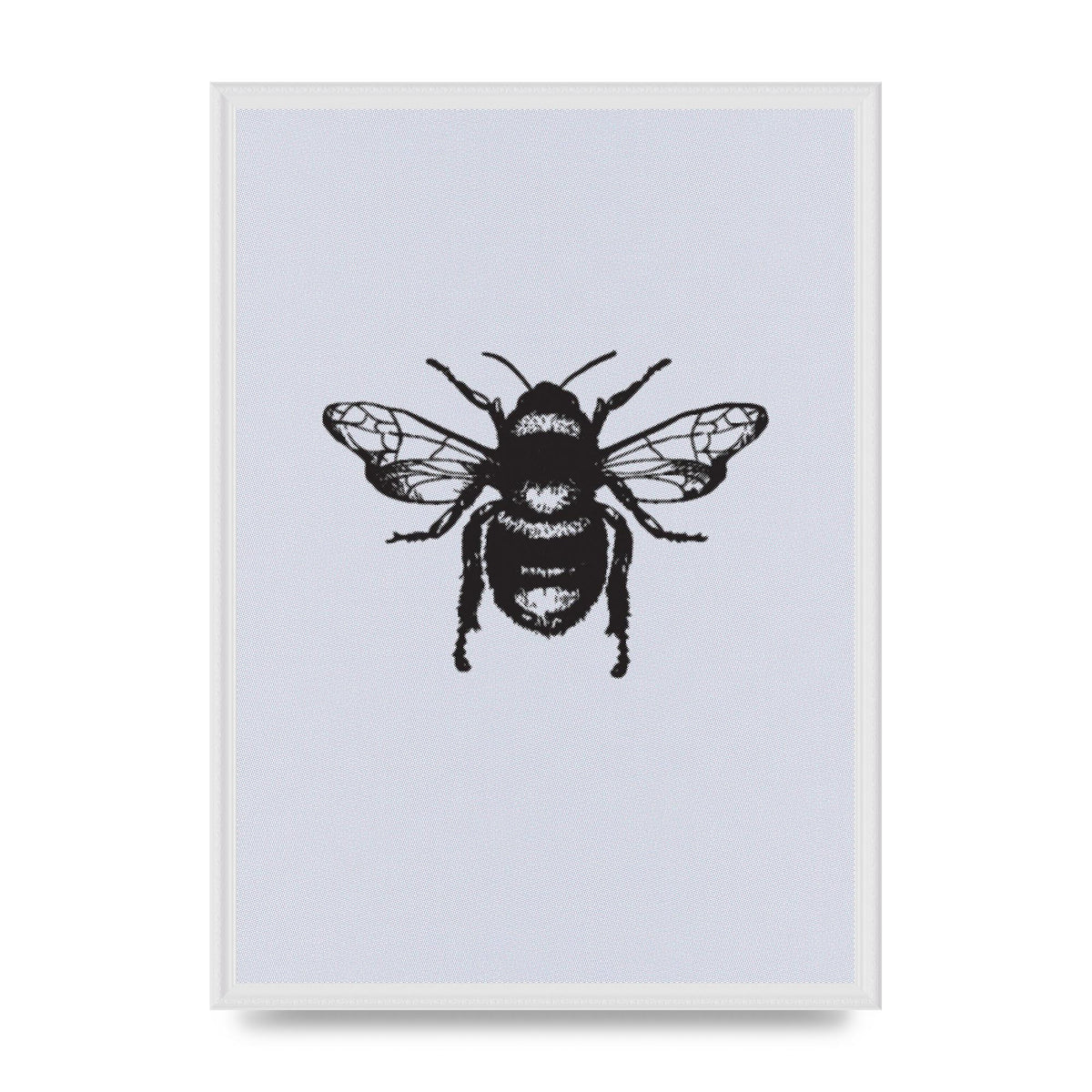 Bee Illustration Printed Poster - A2 framed