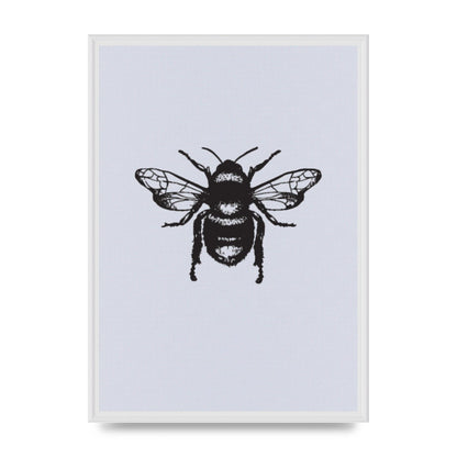 Bee Illustration Printed Poster - A2 framed