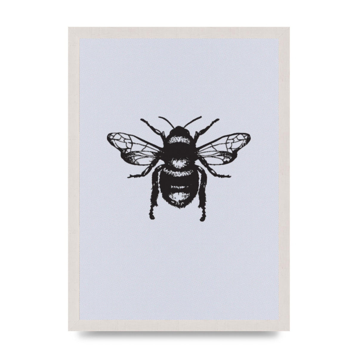 Bee Illustration Printed Poster - A3 framed