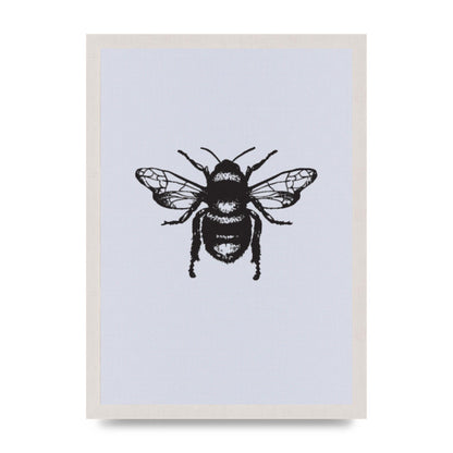 Bee Illustration Printed Poster - A3 framed