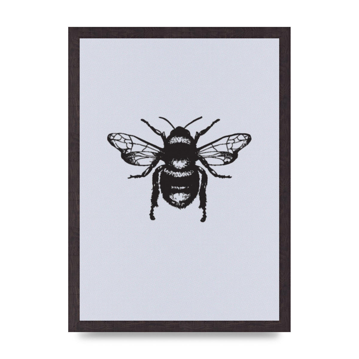 Bee Illustration Printed Poster - A3 framed