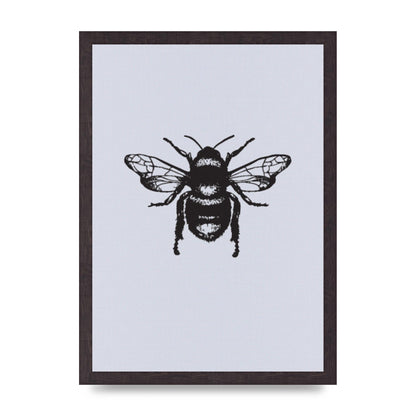 Bee Illustration Printed Poster - A3 framed