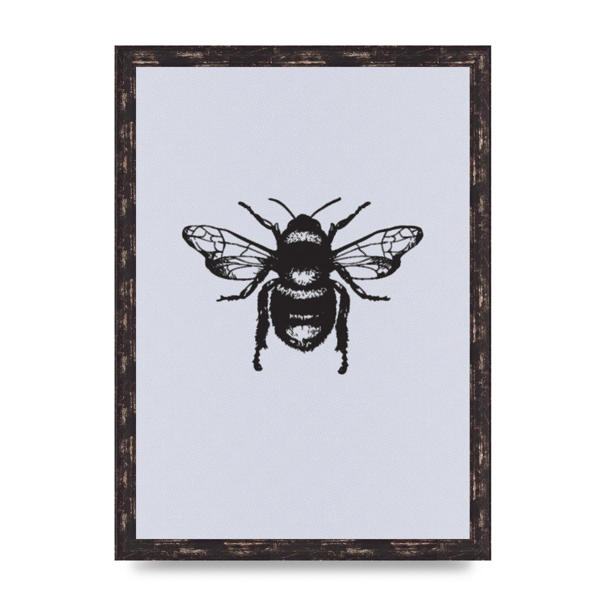 Bee Illustration Printed Poster - A3 framed