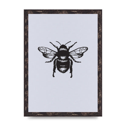 Bee Illustration Printed Poster - A3 framed