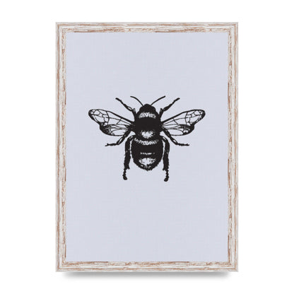 Bee Illustration Printed Poster - A3 framed