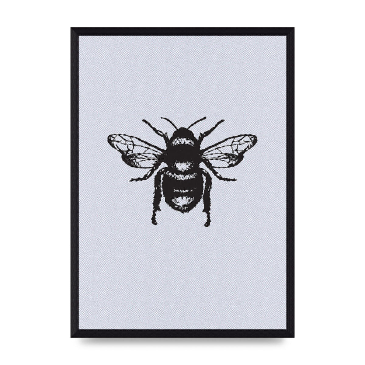 Bee Illustration Printed Poster - A3 framed
