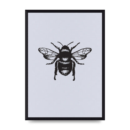 Bee Illustration Printed Poster - A3 framed