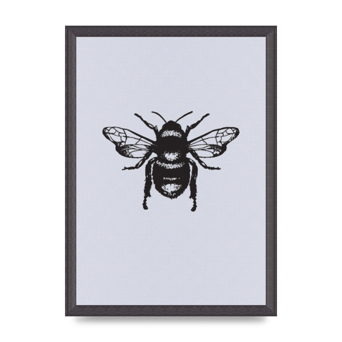 Bee Illustration Printed Poster - A3 framed