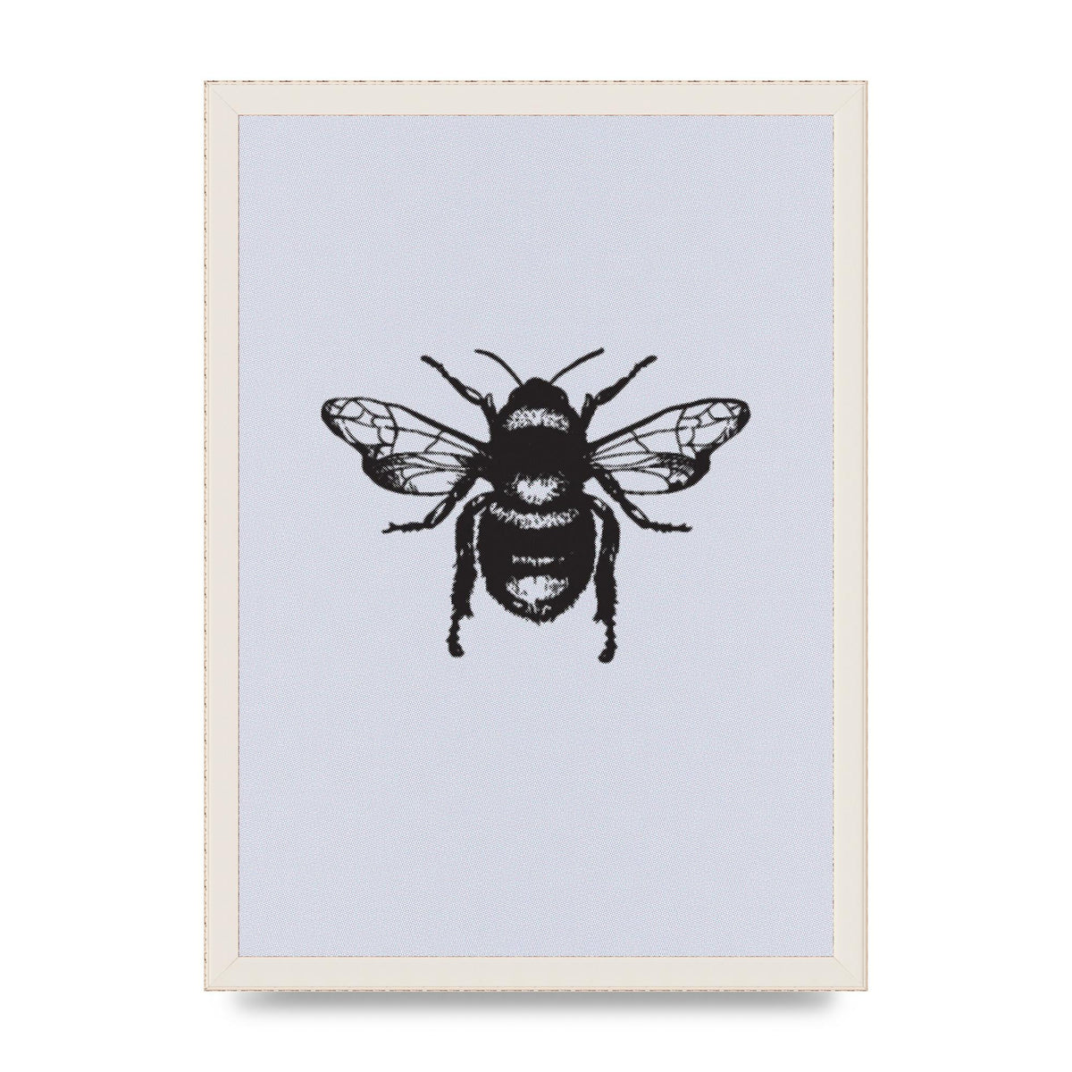 Bee Illustration Printed Poster - A3 framed