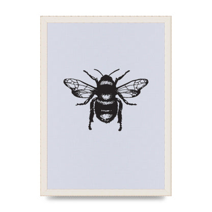 Bee Illustration Printed Poster - A3 framed