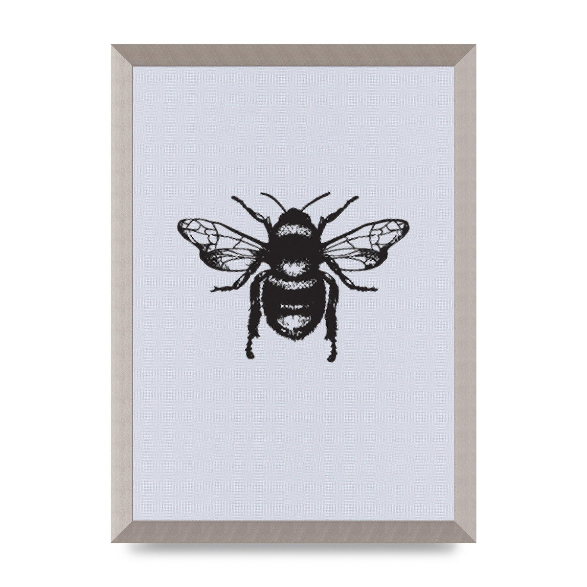 Bee Illustration Printed Poster - A3 framed